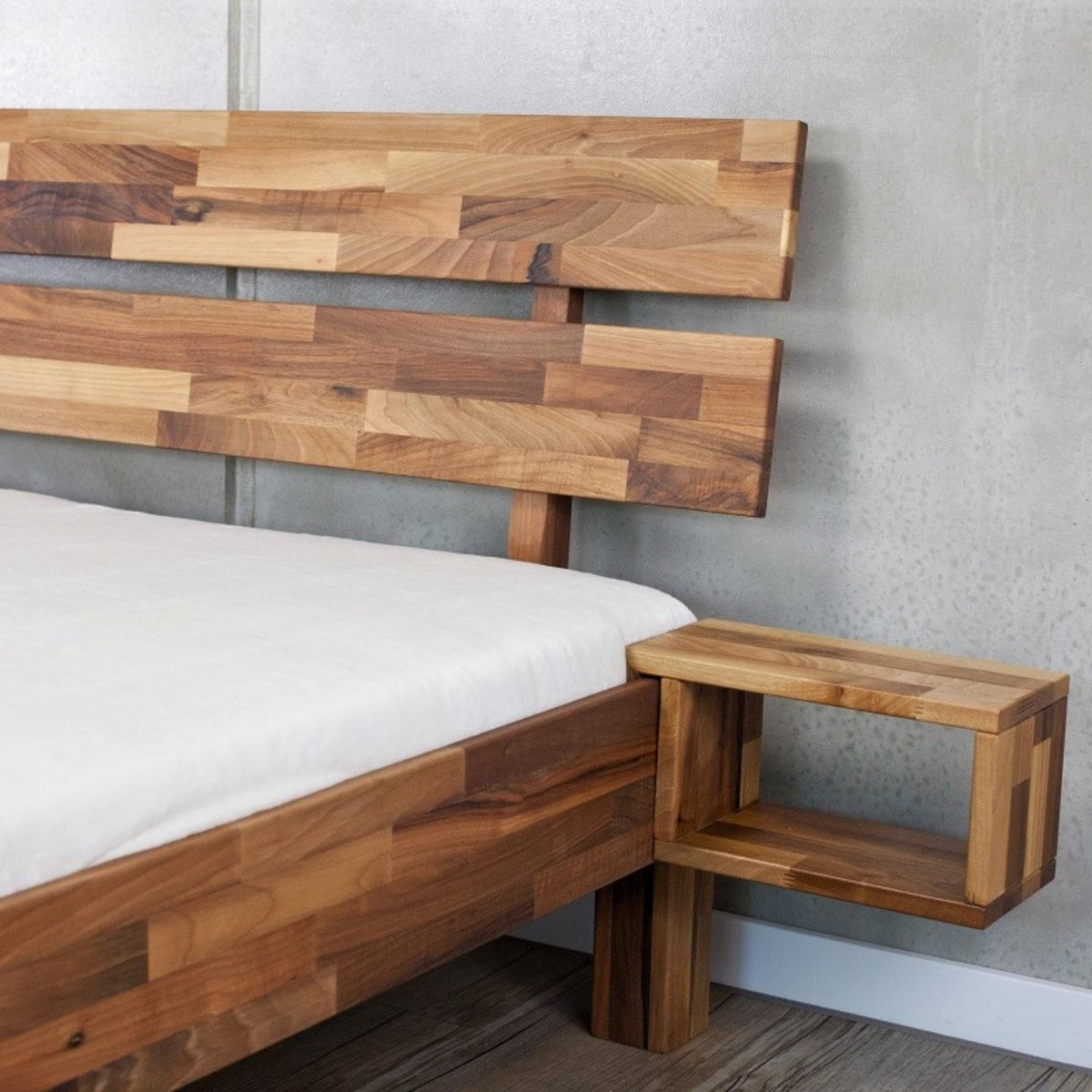 MASSIVHOLZBETT 180/200 cm aus Nussbaum - Braun, Holz (180/200cm) - MeinMassivholz