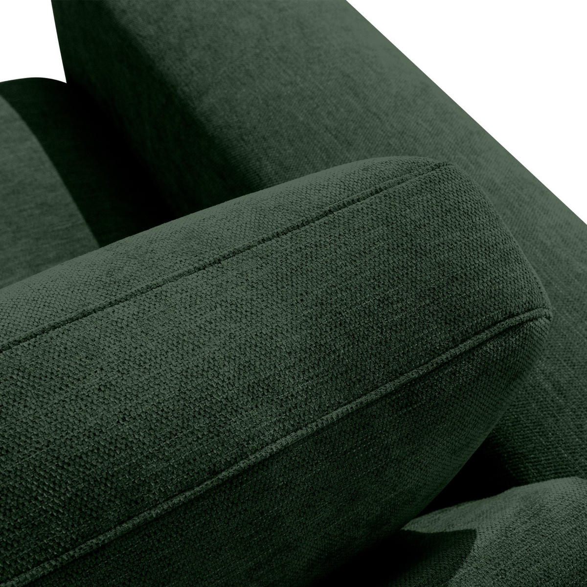5-SITZER ECKSOFA ZUCCO Chenille rechts, Dunkelgrün - Dunkelgrün, Textil (430/84/105cm) - KONSIMO®
