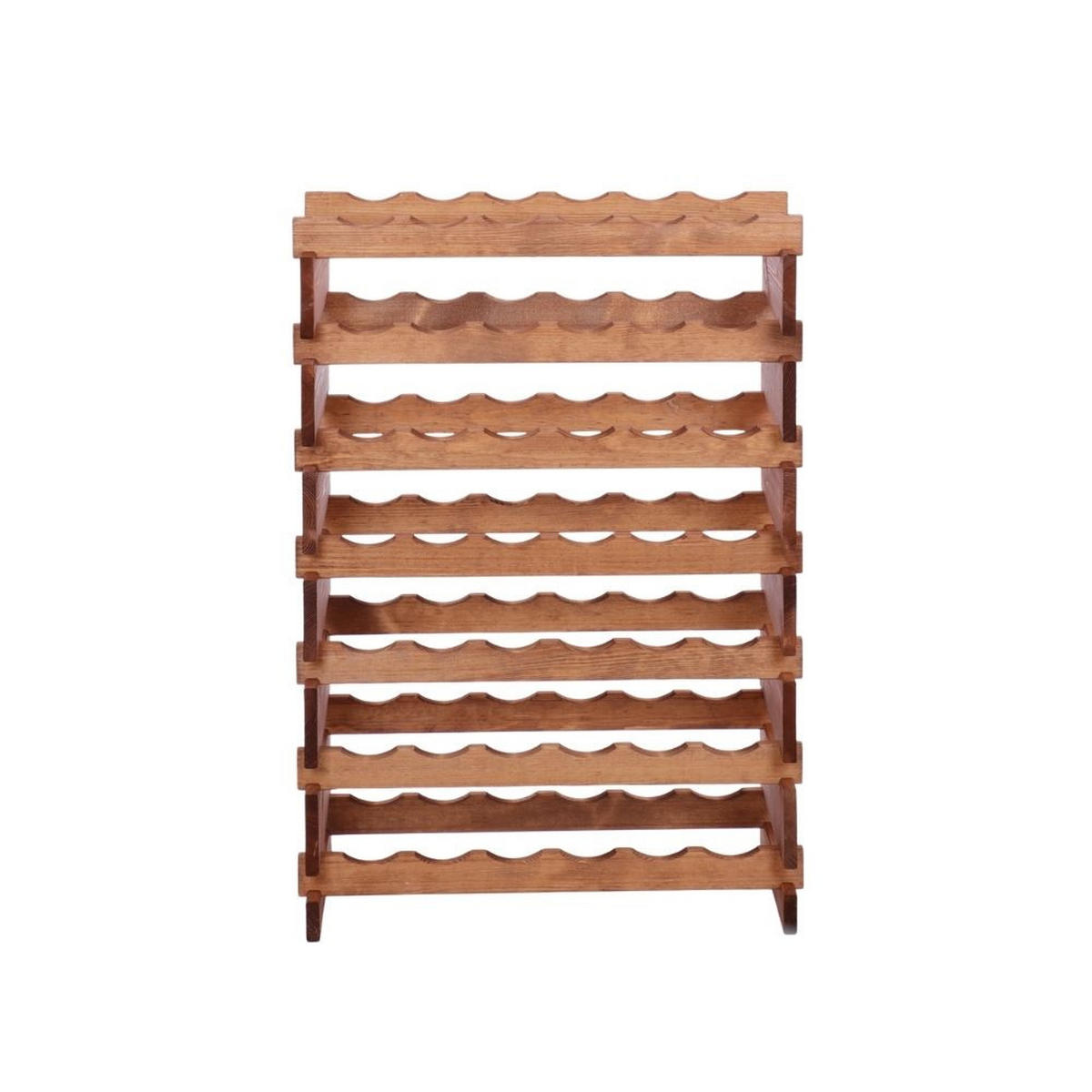 WEINREGAL VINOTECA FLEX PRO HxBxT 93x65x28cm 42 Flaschen auf 7 Ebenen Braun geölt - Braun, Holz (65/93/28cm) - PROREGAL