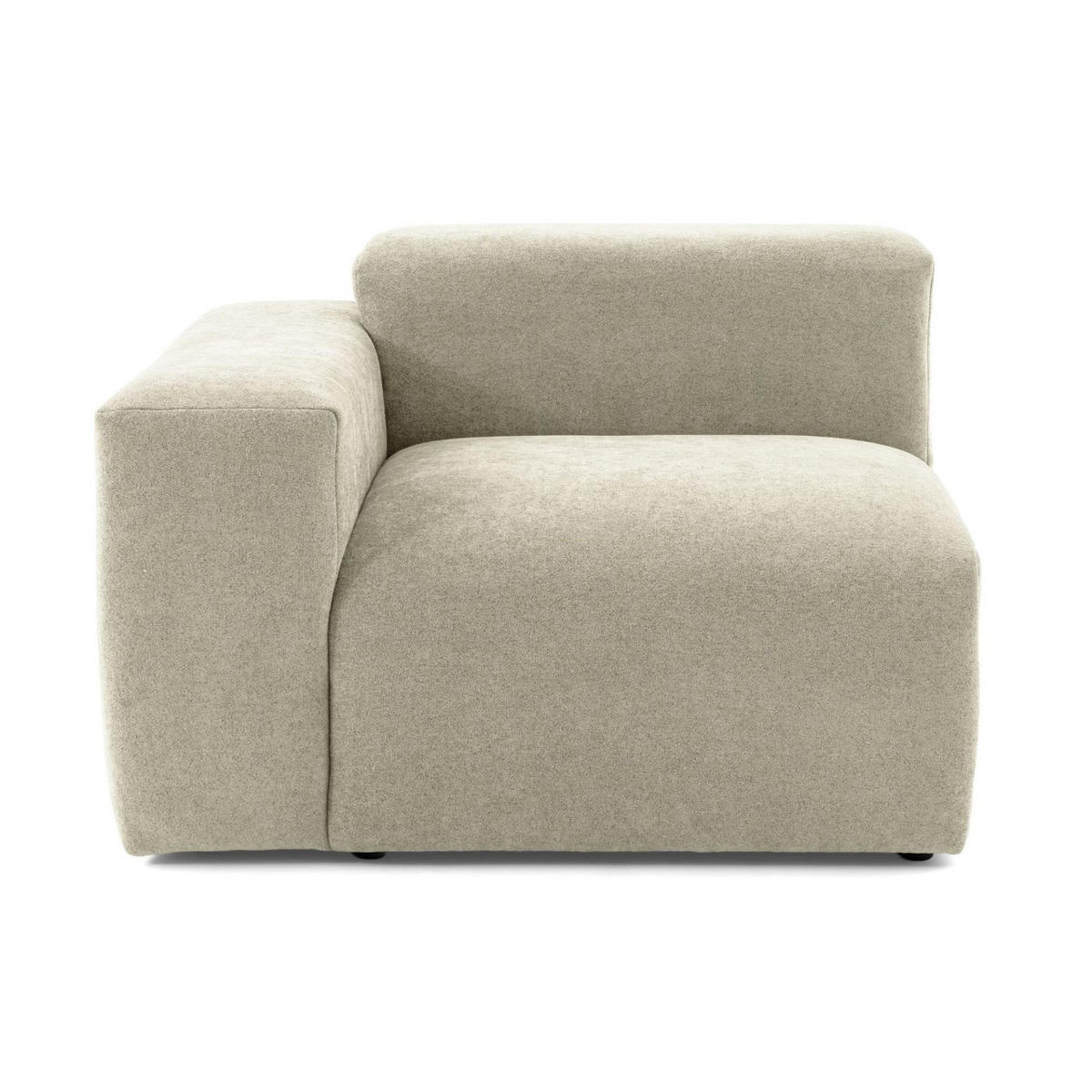 3-SITZER modulares Sofa HEAVEN SET 1 Rechts, Breite 255 cm Webstoff Olivgrün - Schwarz/Olivgrün, Holz/Kunststoff (102/71/255cm) - Muffo