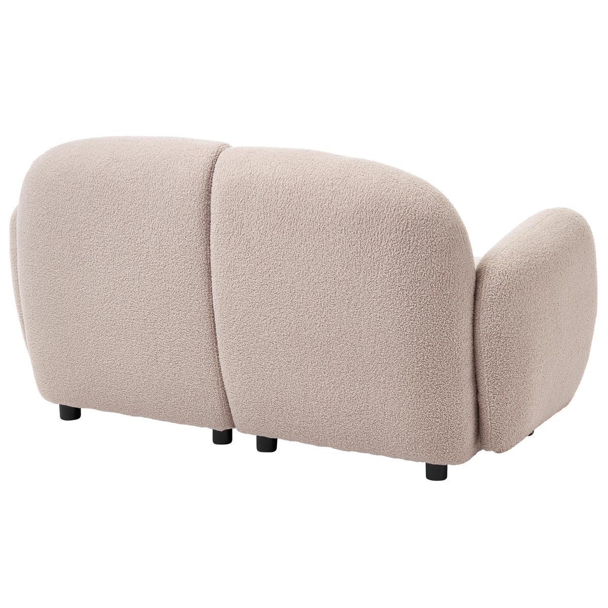2-SITZER-SOFA Bouclé Beige Jule - Beige/Schwarz, Textil (151/77/82cm) - Beliani