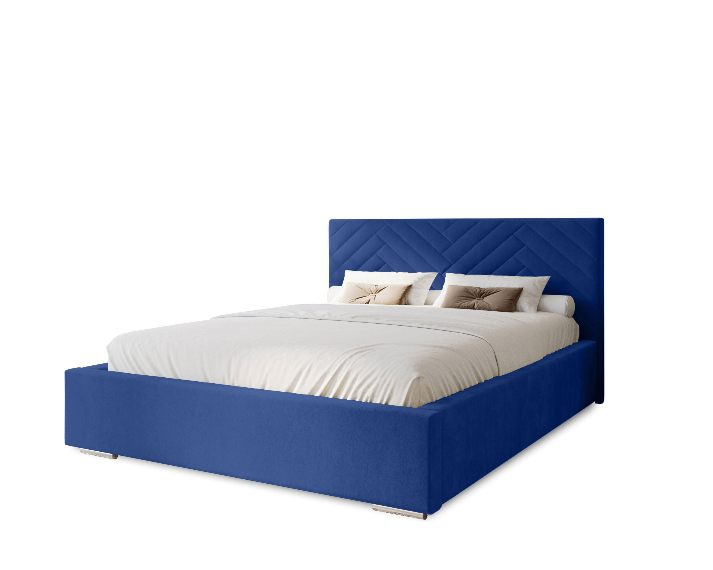 Marpur Polsterbett Dunkelblau 140x200 cm