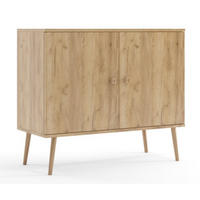SIDEBOARD Golden Craft Eiche Mit Regalen Mit Massivholzbeinen - Multicolor, Holzwerkstoff (100/85/42cm) - Sepro Meble