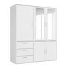 KLEIDERSCHRANK mit Spiegel Der Grenzenlose - Weiß, Holzwerkstoff (150/187/58cm) - Mokebo
