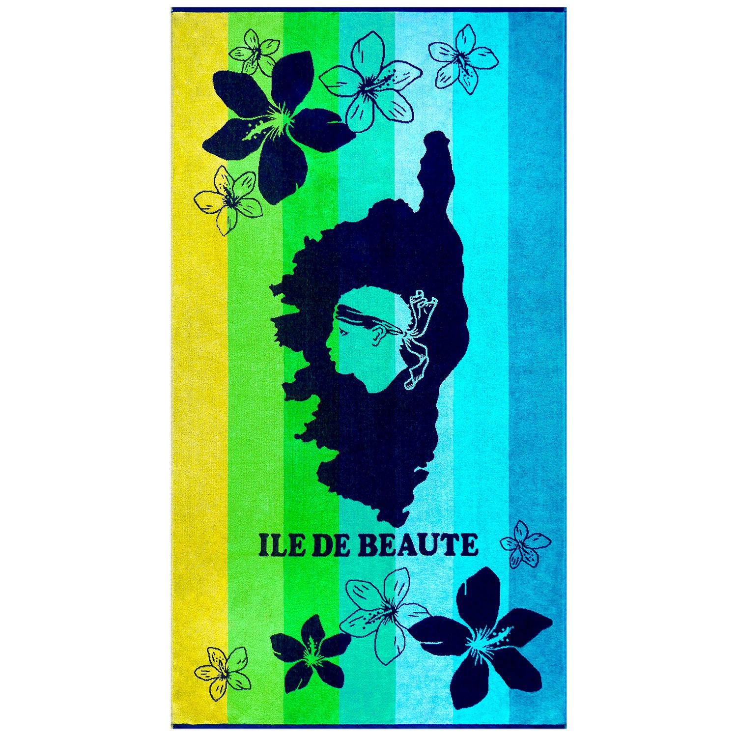 STRANDTUCH Frottee Velours Jacquard Mehrfarbig 90x170 400g/m² - Ibisco - Multicolor, Textil (170/90cm) - LE COMPTOIR DE LA PLAGE