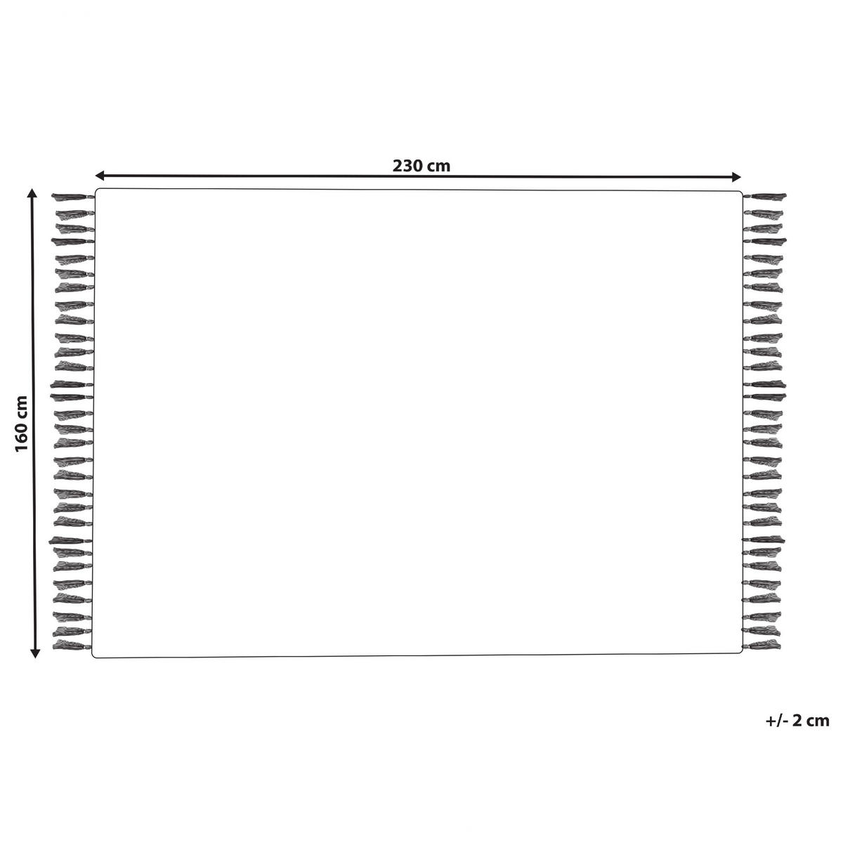TEPPICH geflochten Beige 160/230 cm Esencik - Beige/Schwarz, Naturmaterialien (160/230cm) - Beliani