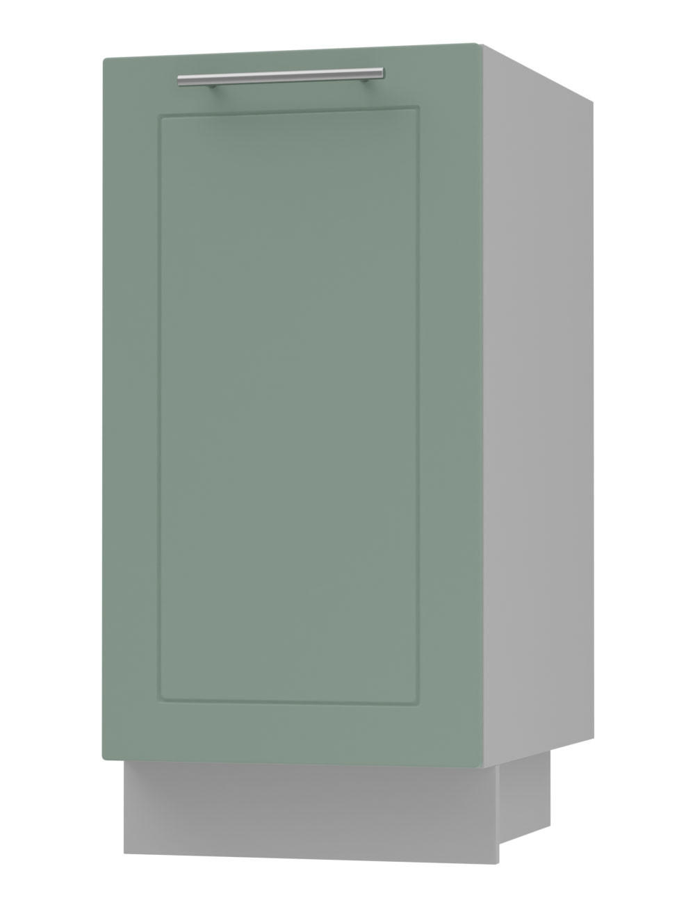 KÜCHENUNTERSCHRANK Kvantum D1D/40 Mint Matt / Grau Matt 40 / 50 / 82cm - Grau/Mintgrün, Holz/Holzwerkstoff (40/82/50cm) - Feldmann-Wohnen