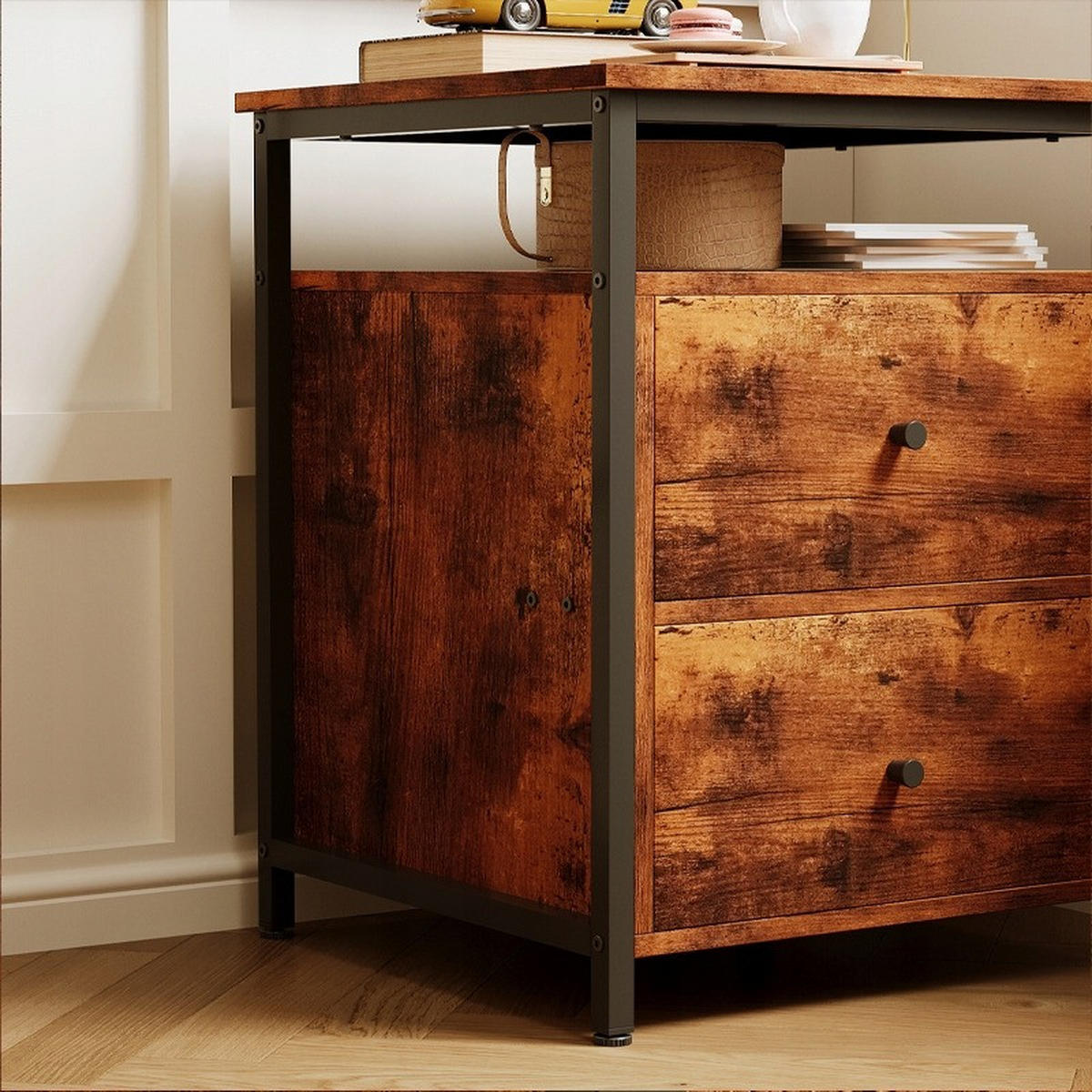 NACHTTISCH, braun, 45/45/58,6 cm - Braun, Holzwerkstoff (45/59/45cm)