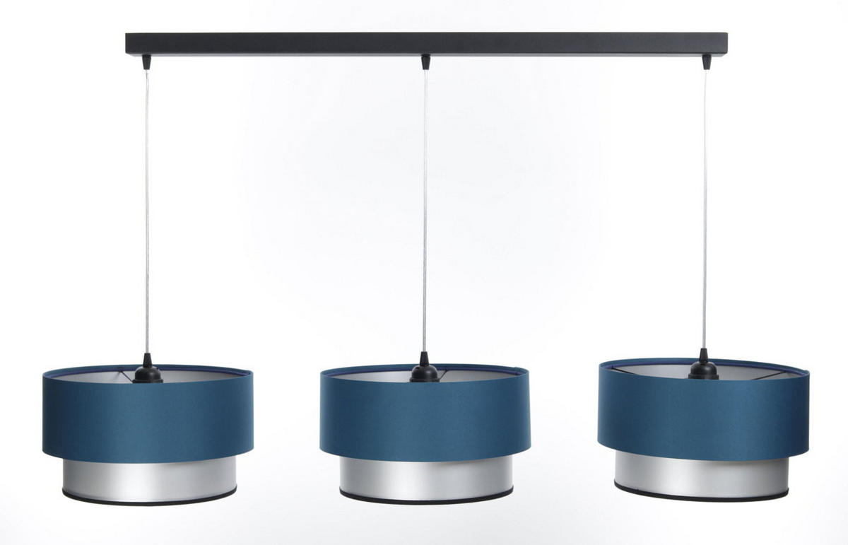 HÄNGELEUCHTE Blau 30/88 cm - Silberfarben, Kunststoff (30/2.6/88cm) - ONZENO