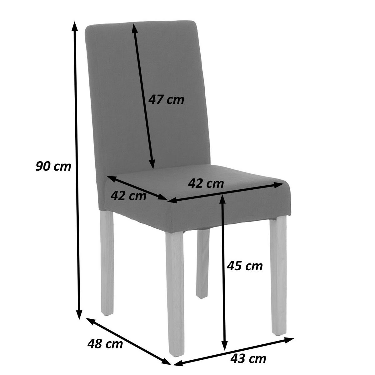 ESSZIMMERSTUHL Grau, Weiß 6er-Set - Weiß/Grau, Textil (43/90/48cm) - Jamb