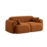 2-SITZER-SOFA Hochsättigung komprimiert, DE-42530, Braun - Braun, Textil (186/76/95cm) - ComfortXL