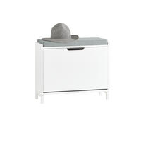 SCHUHBANK Weiß - Weiß, Holzwerkstoff/Metall (60/52/24cm) - SoBuy