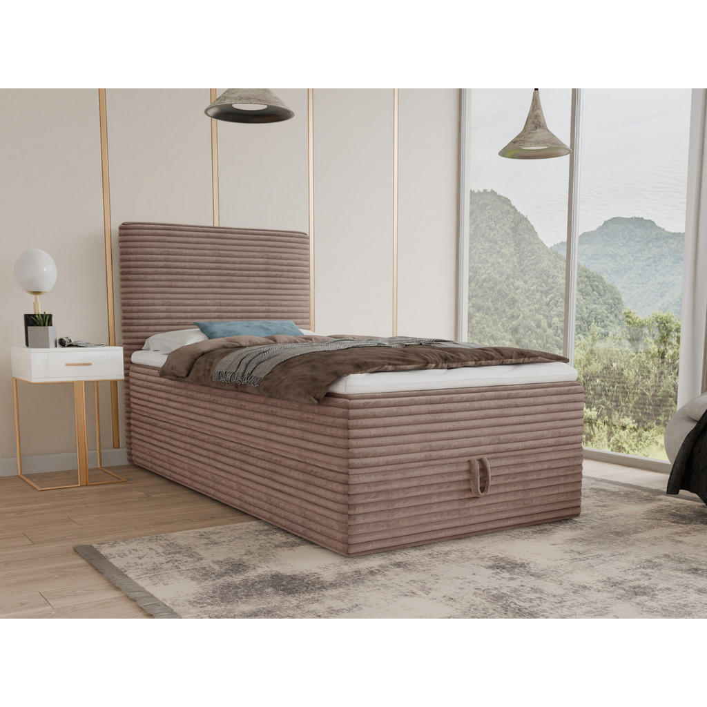 Thumbnail - Sofnet Boxbett, Braun, Textil, H3, Rechteckig, 120x200 cm, Schlafzimmer, Betten, Boxspringbetten
