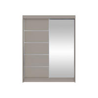 SCHWEBETÜRENSCHRANK Camino III - Kaschmir/Silberfarben, Holzwerkstoff/Metall (150/200/58cm) - MIRJAN24