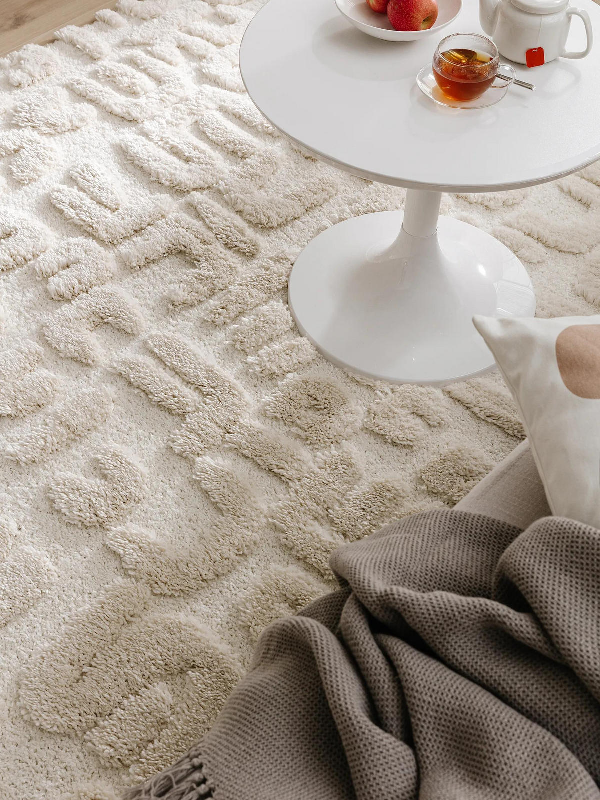 HOCHFLORTEPPICH Tibo Cream/Beige 160x230 cm - Creme, Textil (160/230cm) - benuta Pop