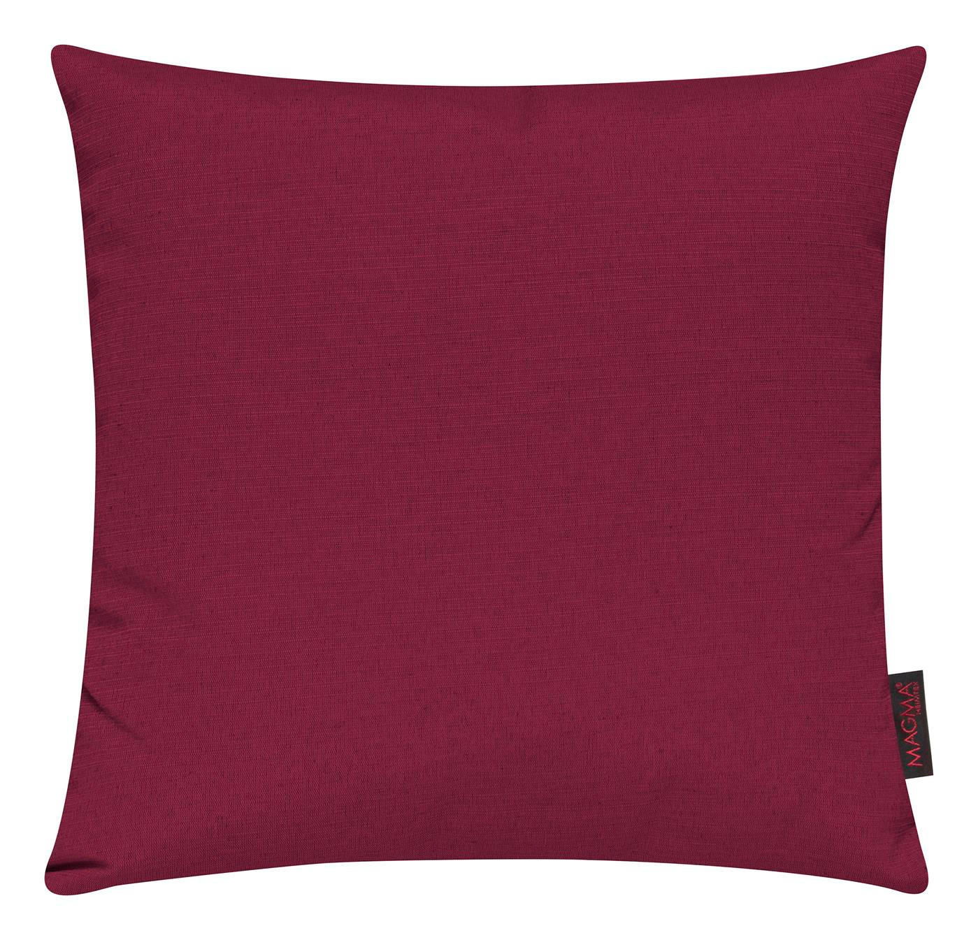 KISSENHÜLLE 2er Set Fino uni 50/50 cm - Rot, Textil (50/50cm) - Magma Heimtexx