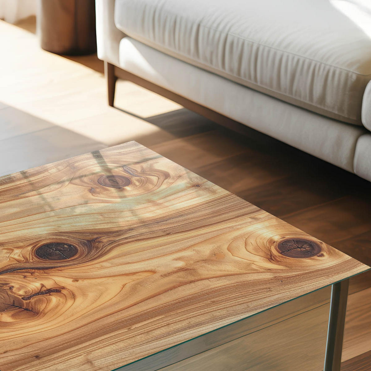 GLASPLATTE 80x60 cm – Holzmuster - Braun, Glas (0.4/80/60cm) - ArtPrintCave