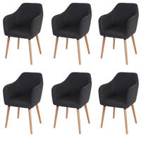 ESSZIMMERSTUHL Grau, Schwarz 6er-Set - Schwarz/Grau, Textil (58/88/64cm) - MCW