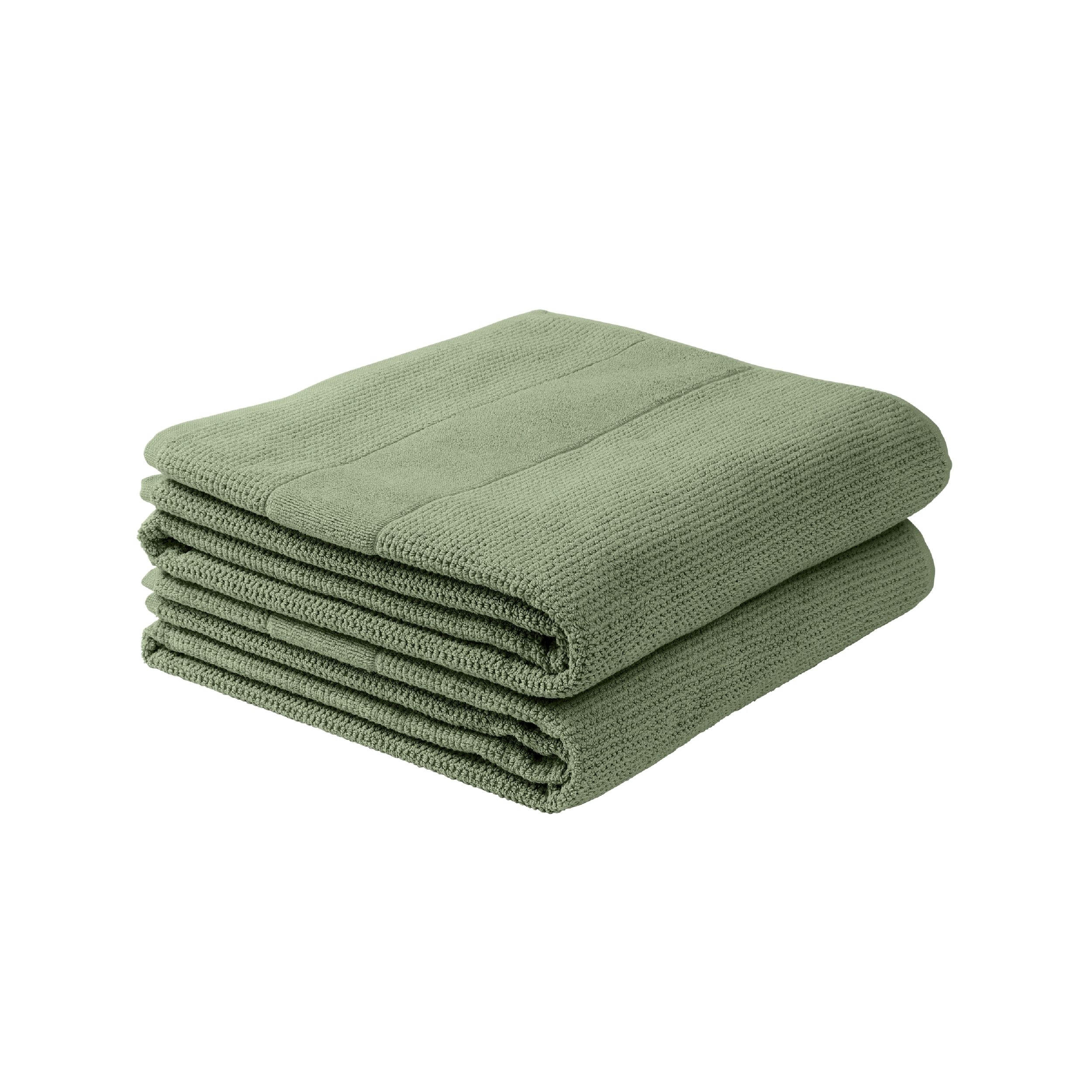 DUSCHTUCHSET Turin - 2-teilig - 70x140 cm - Grün - Grün, Textil (70/140cm) - SCHIESSER