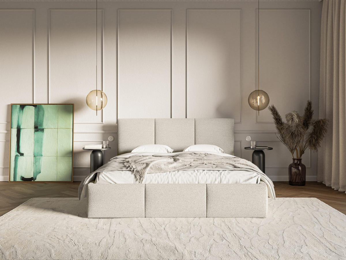 POLSTERBETT Fondi Slim 120x200 cm, Creme - Creme, Textil (120/200cm) - Fedve