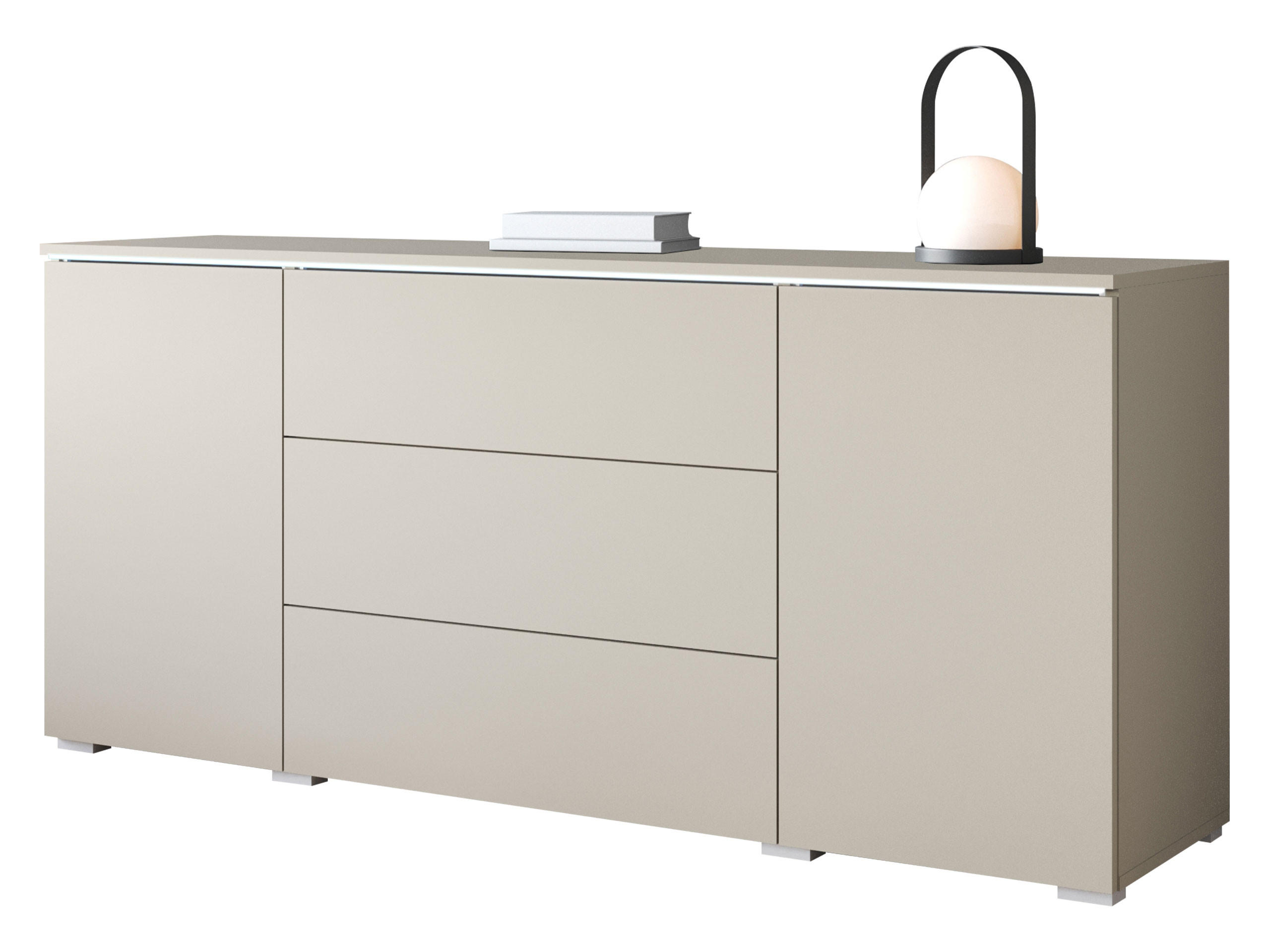 SIDEBOARD Vera 150 mit weißer LED Beleuchtung - Kaschmir, Holzwerkstoff (150/66/40cm) - MIRJAN24