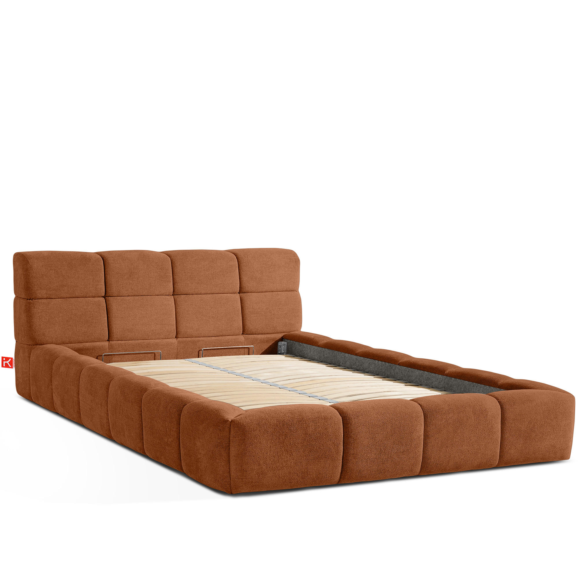 Konsimo® Polsterbett Orange 140x200 cm