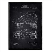POSTER Skates Patent A3 Rahmenlos - Klar, Papier (29.7/5/42cm) - Nacnic