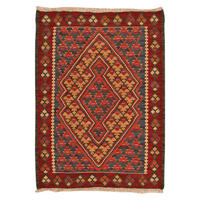 KELIM-TEPPICH handgewebt Senneh Blau 85/62 cm Schurwolle - Blau, Textil (62/85cm) - Looma