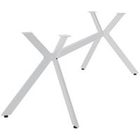 TISCHBEIN eckig 195/71/72 cm Metall Weiß - Weiß, Metall (195/72/71cm) - CLP