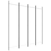 PARAVENT 4-teilig Weiss 200/200 Cm Stoff - Weiß, Textil (200/200/0.1cm) - vidaXL