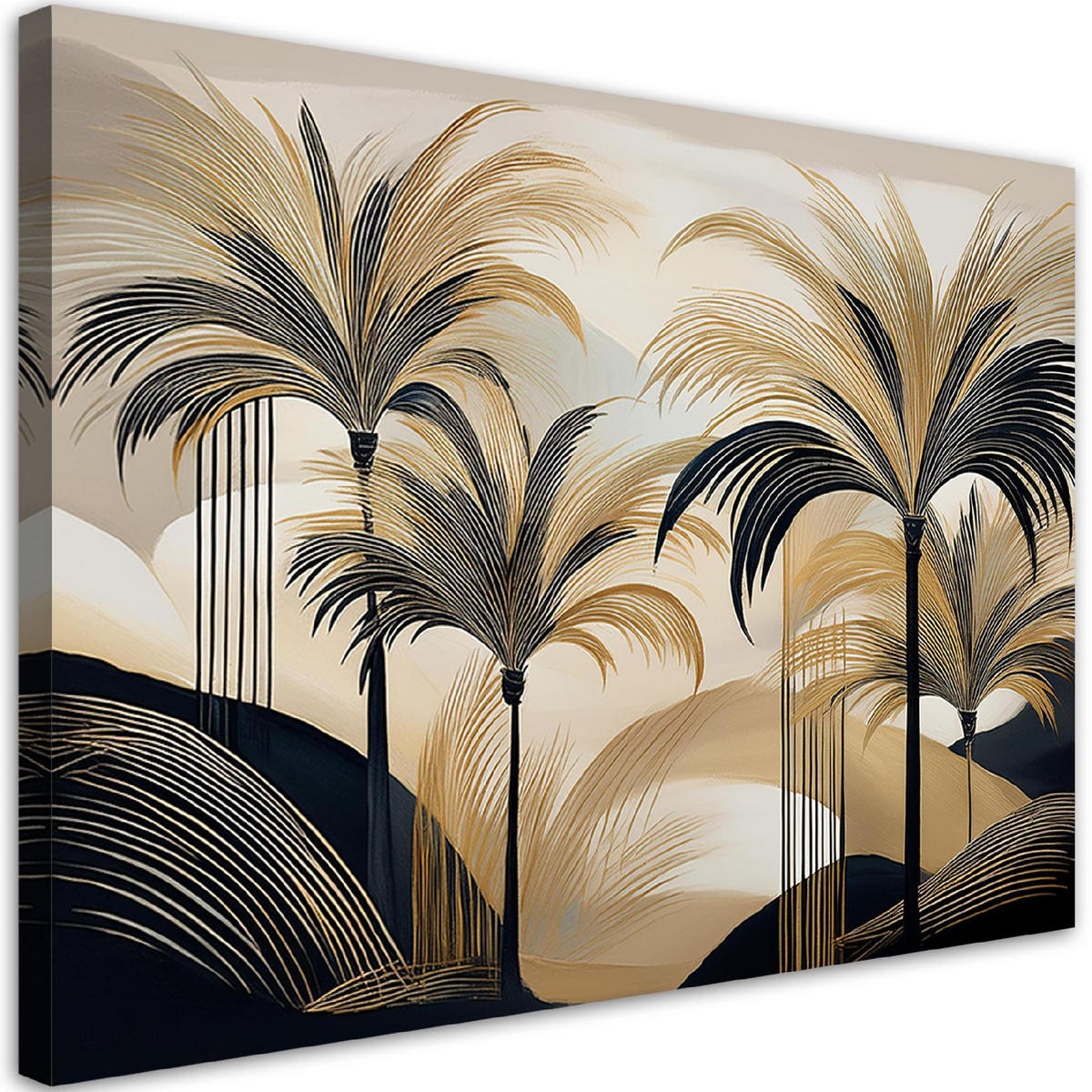 WANDBILD palmen dschungel natur - Beige, Textil (60/40cm) - Feeby