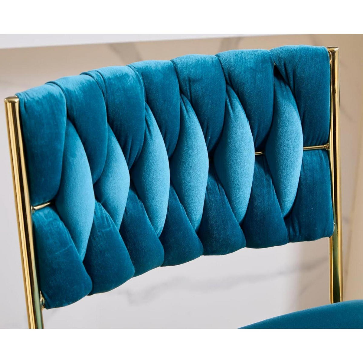 BARHOCKER 4er Set, drehbar, höhenverstellbar, Samt, Teal - Petrol, Textil (52/88/43cm)