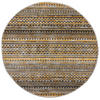 TEPPICH Streifen-Design, strapazierfähig PERRAN, Senfgelb 140x140 cm - Currygelb, Textil (140/140cm) - KADIMA DESIGN