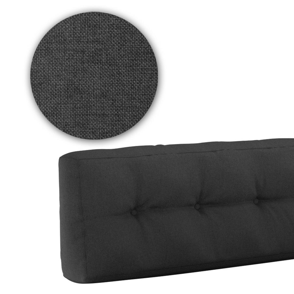 PALETTENKISSEN Anthrazit 120 x 40 cm für Rücken - Anthrazit, Textil (120/40/20cm) - Vicco