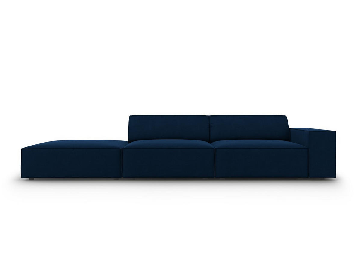 SOFA Jodie aus Samt königsblau 3 Sitzplätze - Blau, Textil (262/70/102cm) - Micadoni