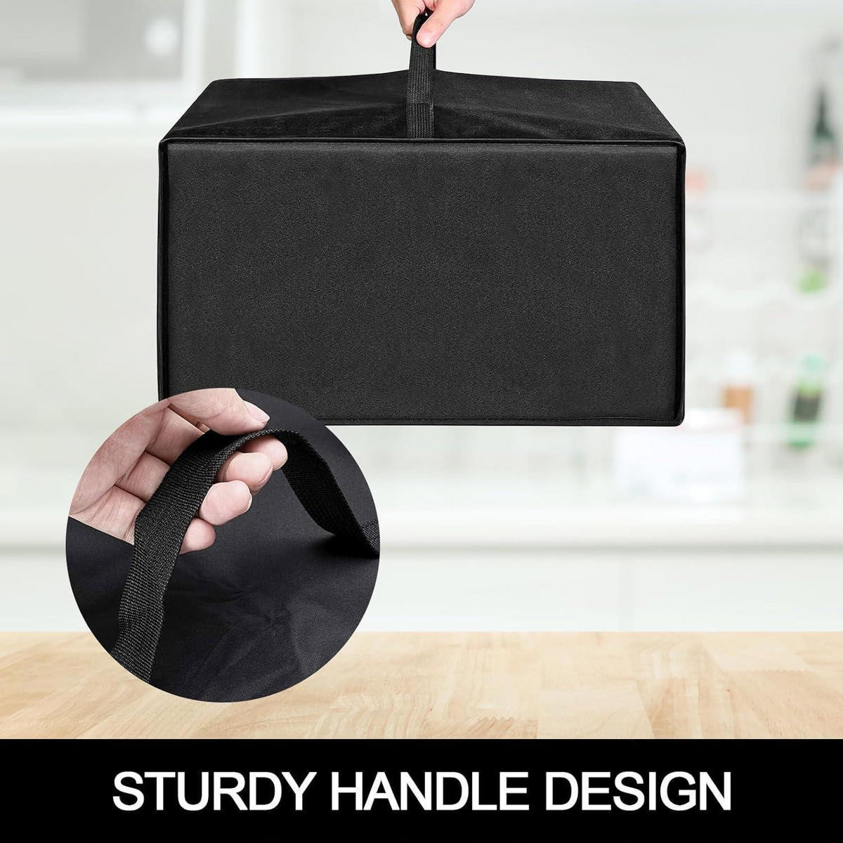 STAUBSCHUTZ für Heißluftfritteuse 50 x 40 x 31 cm 600D Nylon Wasserdicht - Schwarz, Kunststoff (40/31/50cm)