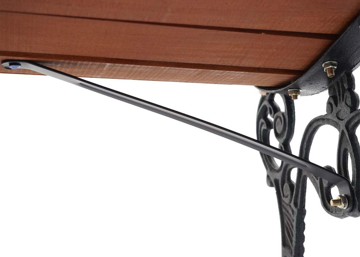 GARTENBANK 72x125x37cm 2-Sitzer Braun - Braun, Holz (125/72/37cm) - PROREGAL