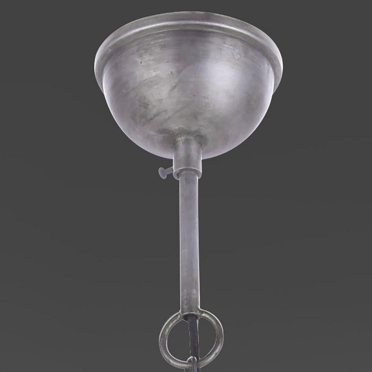 LED HÄNGELEUCHTE Metall Silber Industrie Laterne - Silberfarben, Metall (38/38/120cm)