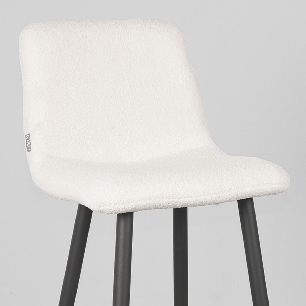 BARHOCKER Jep Weiß 46/42/105 cm 2er-Set - Weiß, Textil (42/105/46cm) - LABEL51