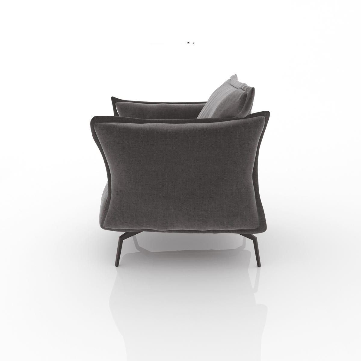 SESSEL Samt Graphitgrau 102cm - Graphitfarben/Grau, Textil (102/90/105cm) - Sia Home