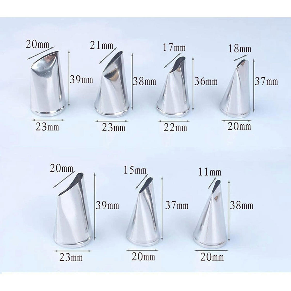 KUCHENDEKORATIONS-WERKZEUG-SET 12-teilig - Silberfarben, Metall (5/1.9/13cm)