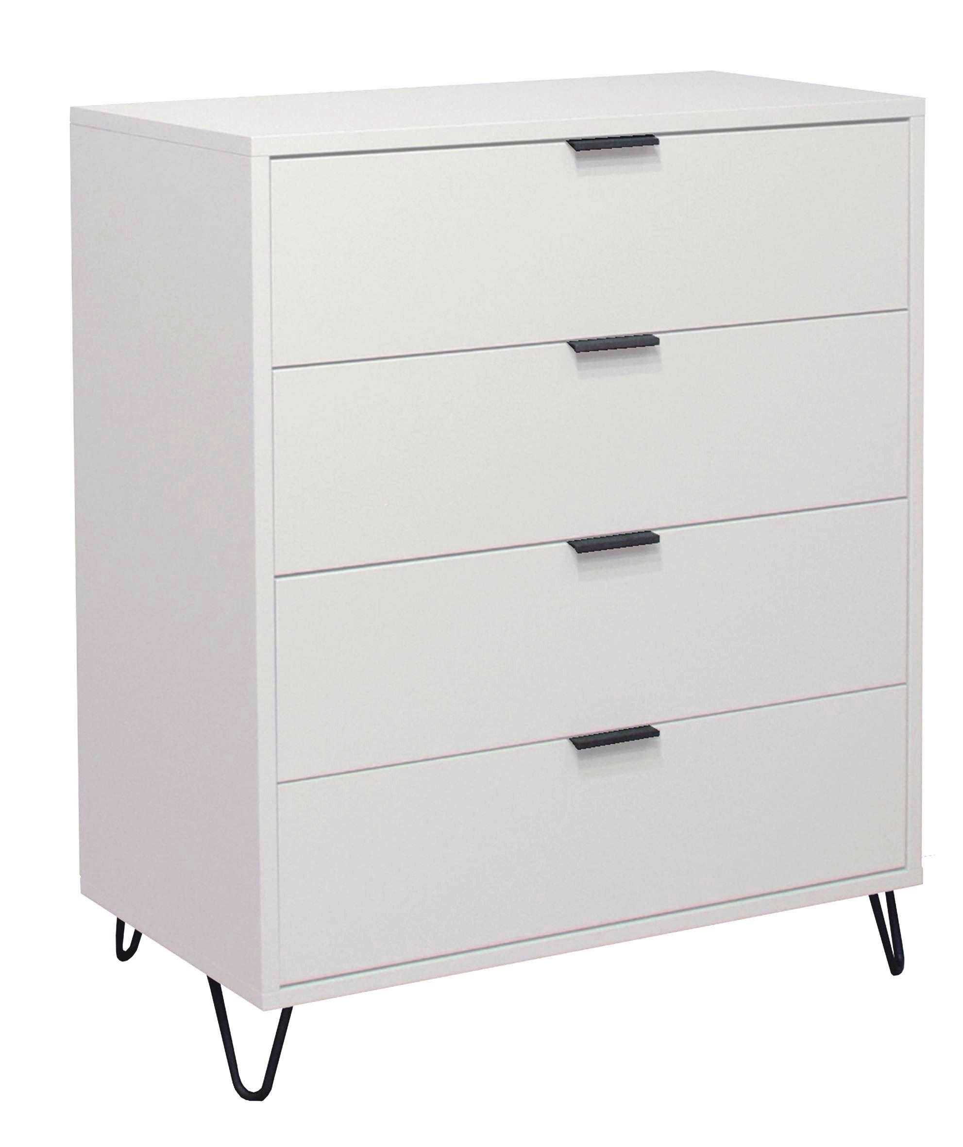 KOMMODE Erna 81x45x102 Kreidegrau matt Lack - Hellgrau, Holzwerkstoff (81/102/45cm) - 58aufmkessel