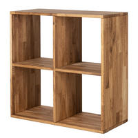 REGAL - Massivholz - Eichefarben, Holz (76/76/35cm) - home24