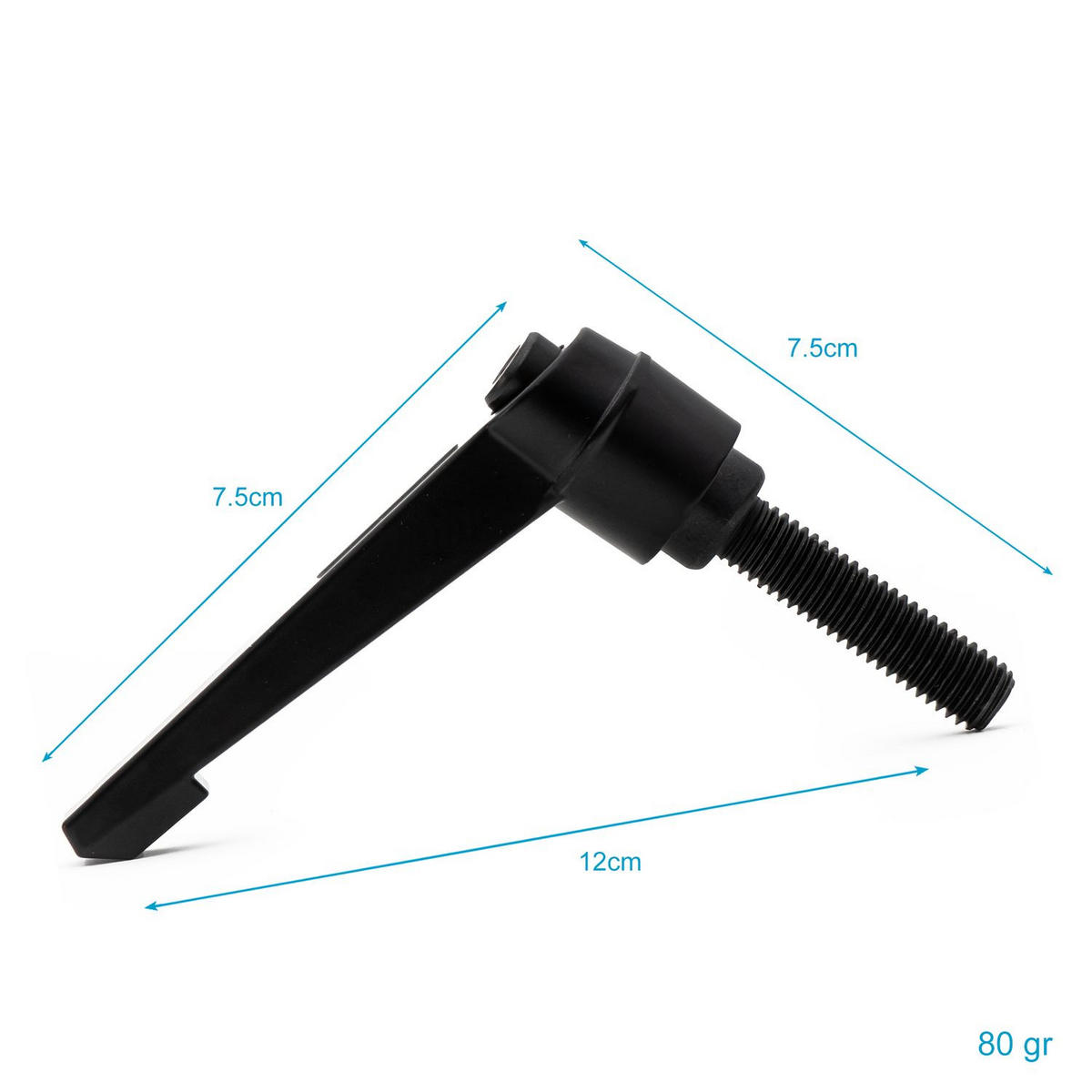KLEMMHEBEL Größe M10x40mm - Schwarz, Metall (80/22/65cm) - Intirilife