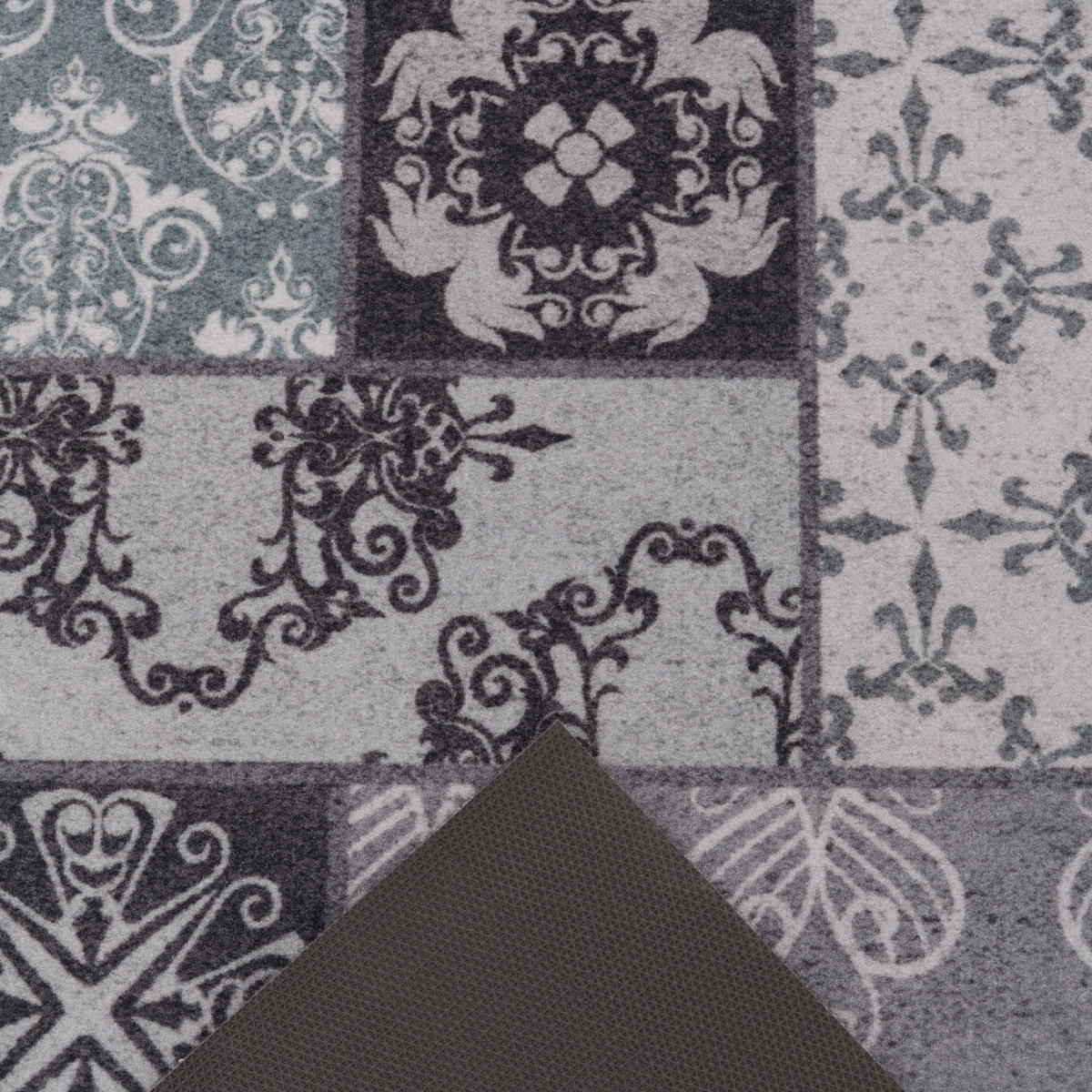 KÜCHENLÄUFER TEPPICH TRENDY BAROCK - Anthrazit, Textil (60/150cm) - Pergamon