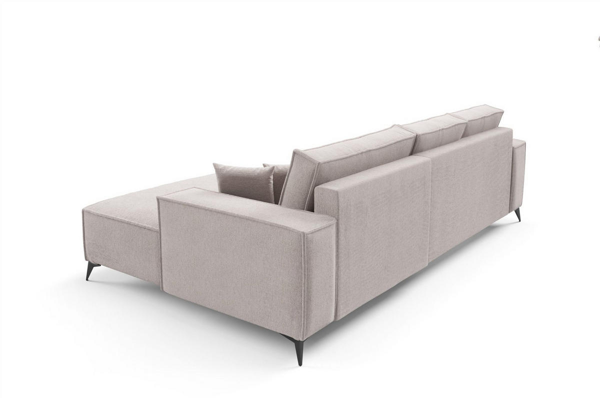 ECKSOFA Fiore - Altrosa, Holzwerkstoff/Textil (294/185cm) - Fun Möbel