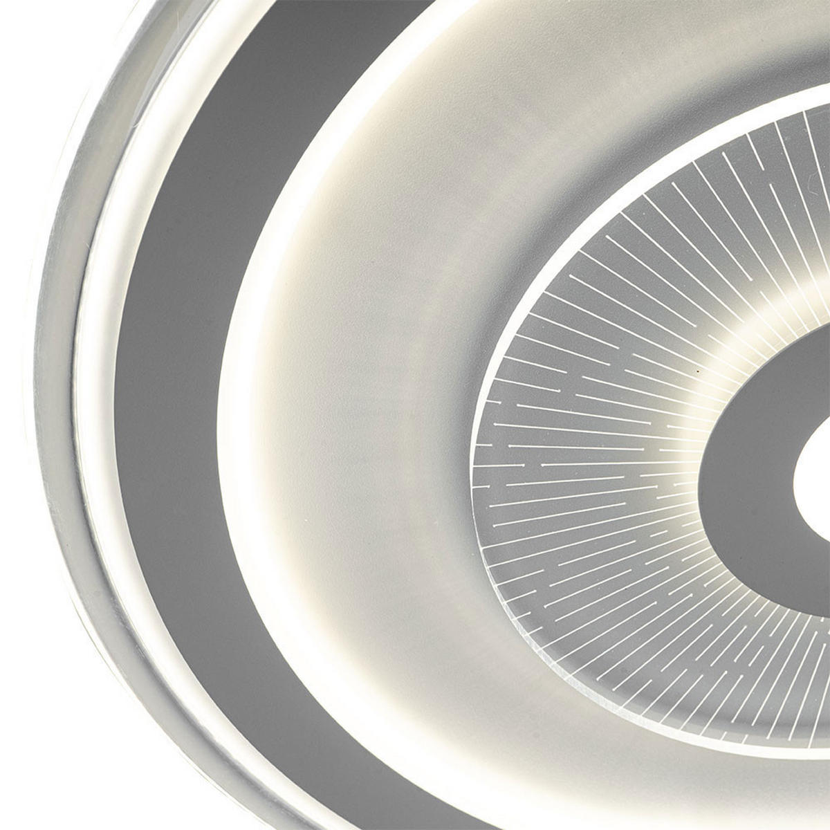 LED DECKENLEUCHTE Rund Weiß - Weiß, Metall (50/50/6cm)