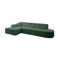 ECKSOFA Ottomane Links IREA-L2-v3 - 318x165x76 cm Grün - Grün, Holzwerkstoff/Textil (318/165cm) - ALTDECOR