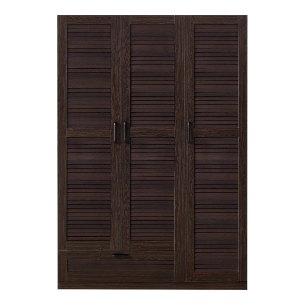 KLEIDERSCHRANK Finning - Walnussfarben, Holzwerkstoff (120/176/52cm) - [en.casa]