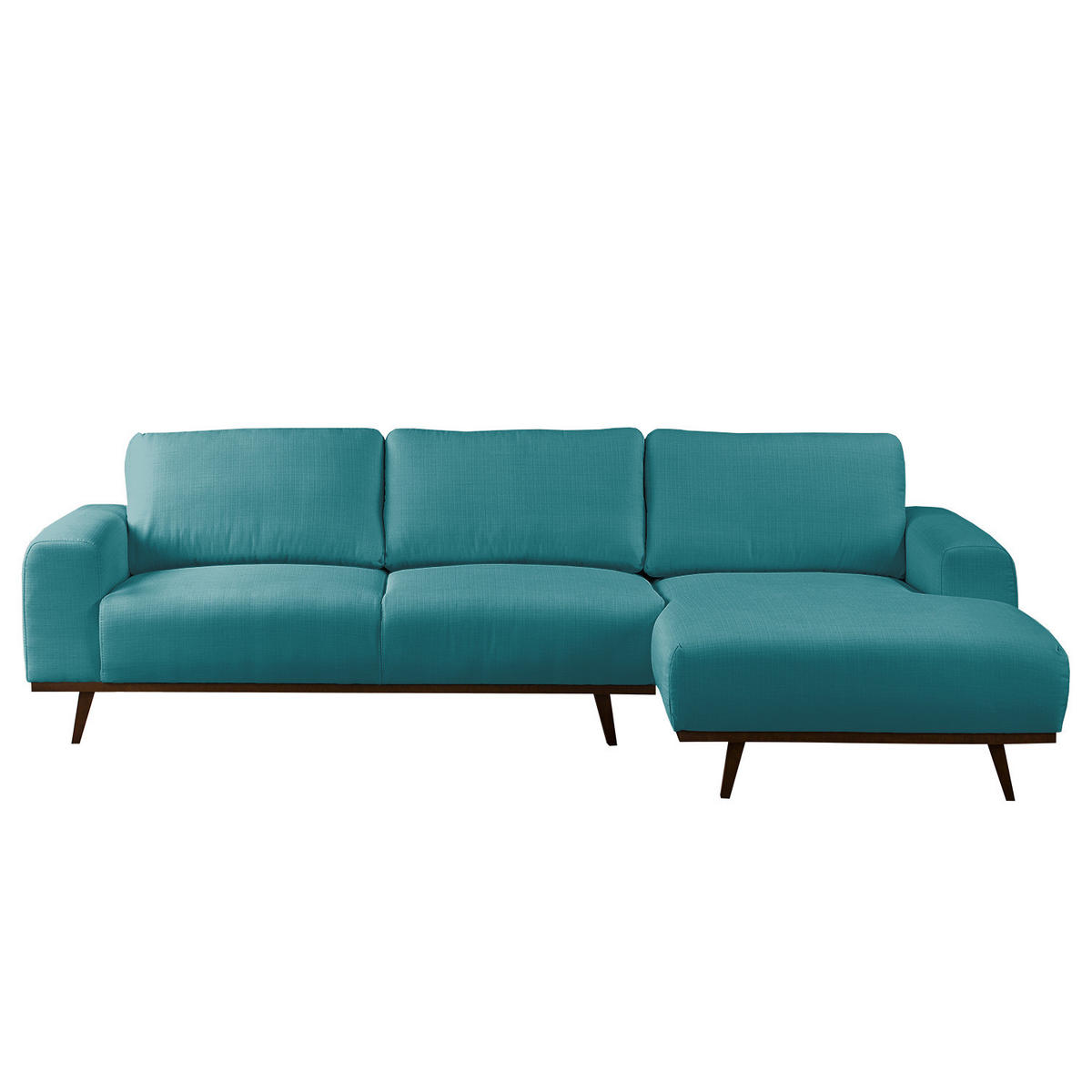 ECKSOFA - Strukturstoff - Türkis, Textil (286/152cm) - home24
